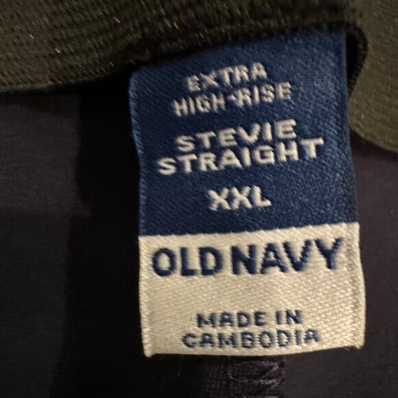 Old Navy Extra High-Rise Stevie Straight Pants XXL Navy Blue NEW - Picture 6 of 8